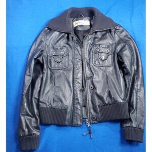 Stradivarius Vintage Leather jacket women’s size Large